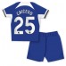 Chelsea Moises Caicedo #25 Replika Babykläder Hemma matchkläder barn 2023-24 Korta ärmar (+ Korta byxor)